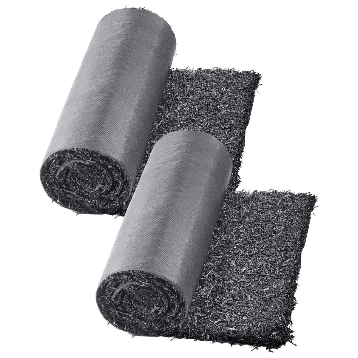 VEVOR gumijas mulča ainavu labiekārtošanai, 2 ruļļi pārstrādātas gumijas mulčas paklāja 2440 x 560 mm, pastāvīgs gumijas celiņš, dabīga izskata melna mulčas apmale augiem, dārzeņiem un ziedu dārza barjerai