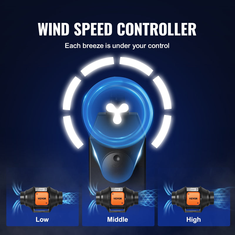 VEVOR 31W вытяжной вентилятор, вытяжной вентилятор, внутренний канальный вентилятор