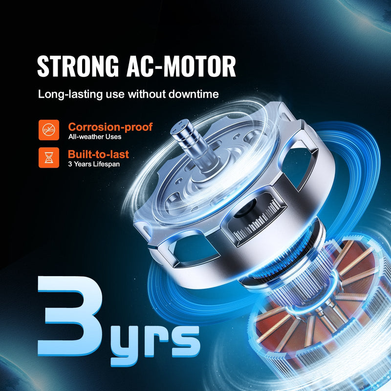 VEVOR 152,4 mm cauruļvadu ventilators HVAC izplūdes pūtēja komplekts AC Maināma Ātruma Kontrole