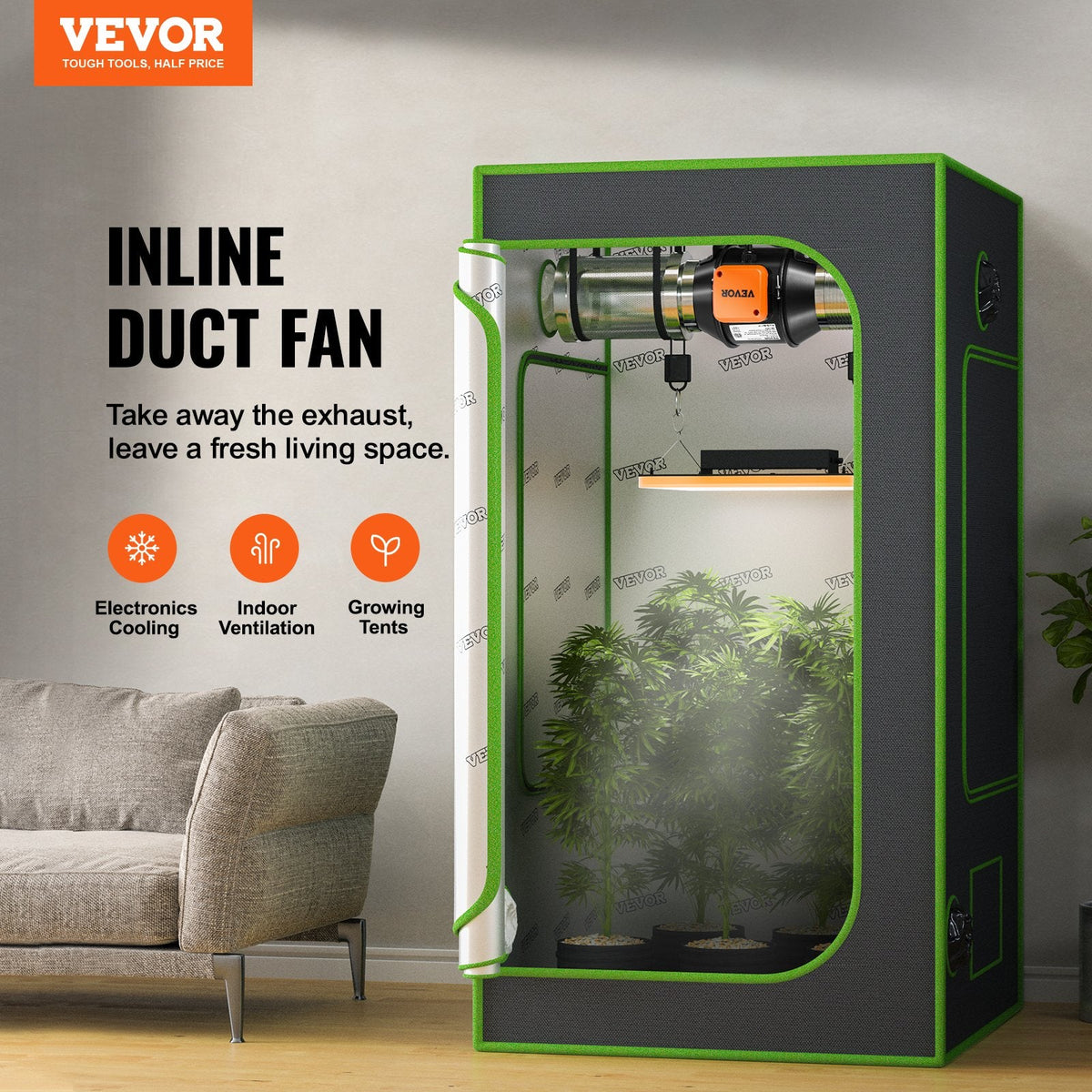 VEVOR 102 mm kanāla ventilators HVAC izplūdes ventilatora komplektu ar EC ātruma regulēšanu_pilns apraksts zemāk