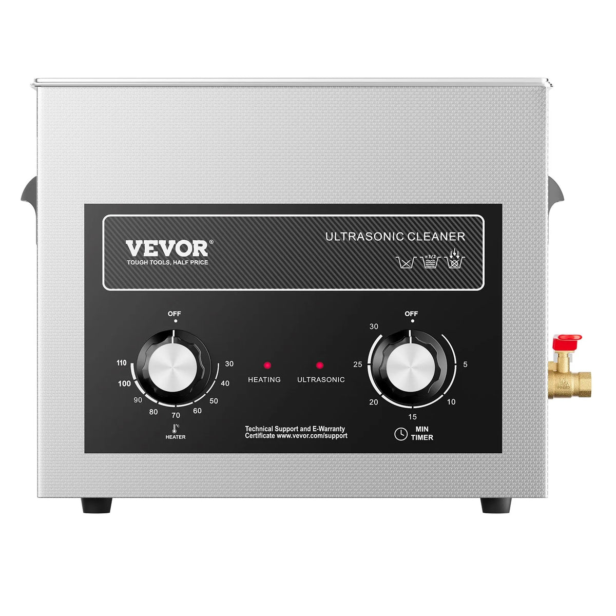VEVOR 10 l ultraskaņas tīrītājs ar sildītāju, taimeri un grozu, profesionāls digitāls kavitācijas tīrītājs, 240 W, laboratorijas instrumentiem, metāla detaļām, karburatoriem, misiņam, automobiļu un dzinēju detaļām