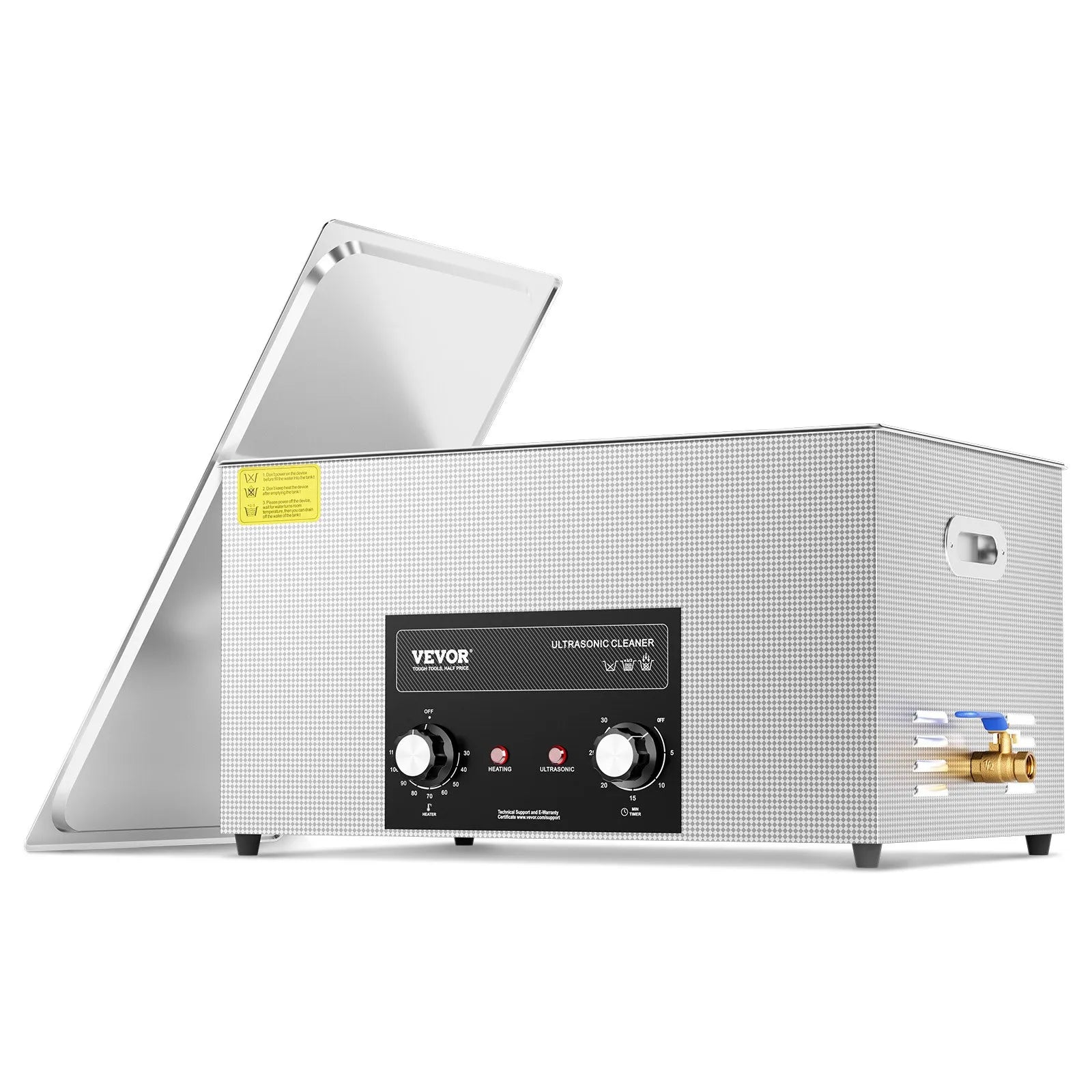 VEVOR 22 l ultraskaņas tīrītājs ar sildītāju, taimeri un grozu, profesionāls digitāls kavitācijas tīrīšanas iekārta, 480 W, laboratorijas instrumentiem, metāla detaļām, karburatoriem, misiņam, automobiļu un dzinēju detaļām