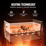 VEVOR 22 l ultraskaņas tīrītājs ar sildītāju, taimeri un grozu, profesionāls digitāls kavitācijas tīrīšanas iekārta, 480 W, laboratorijas instrumentiem, metāla detaļām, karburatoriem, misiņam, automobiļu un dzinēju detaļām