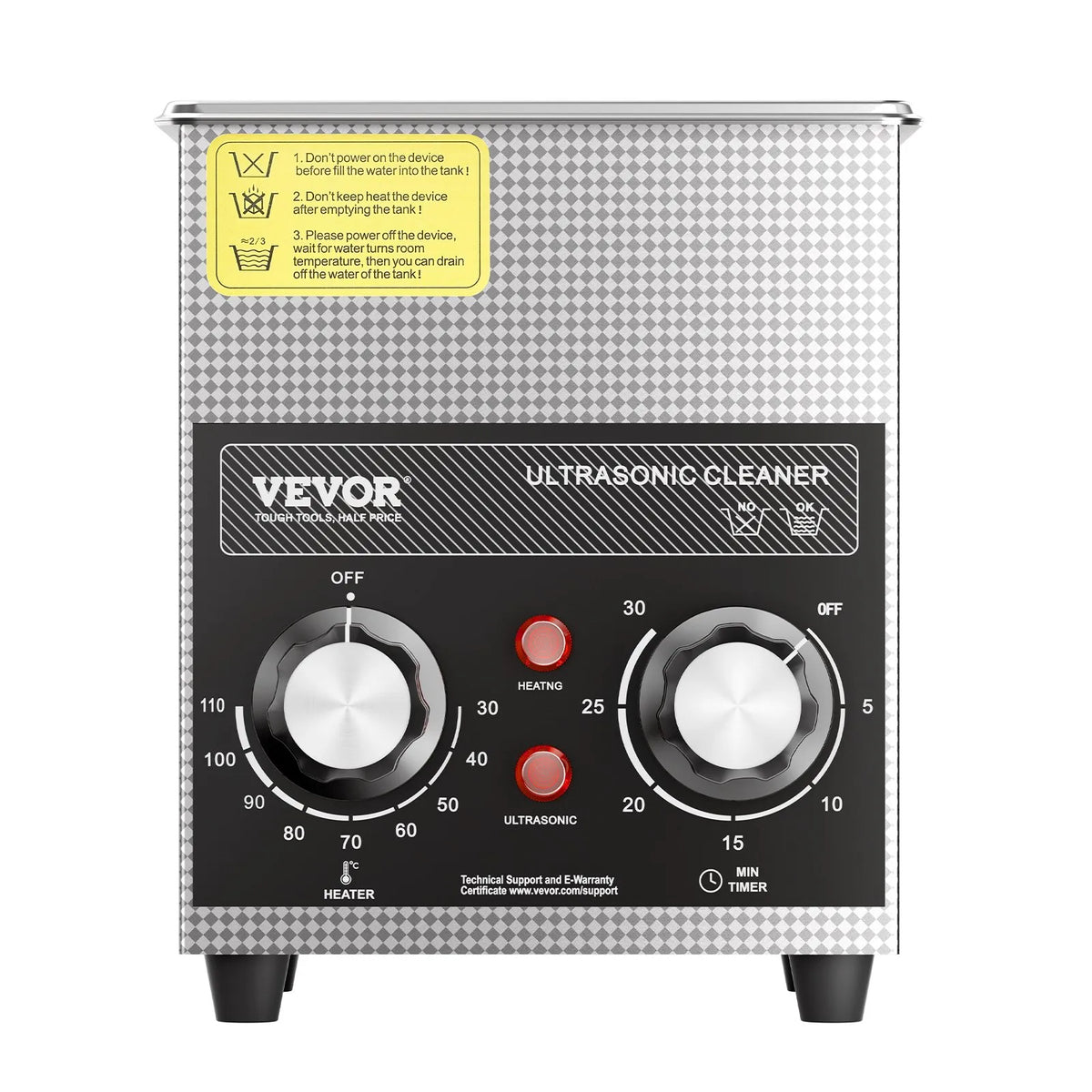 VEVOR ultraskaņas tīrītājs 2 l ar sildītāju, taimeri un grozu, profesionāls digitāls kavitācijas tīrītājs, 60 W, pulksteņu instrumentiem, brillēm, monētām, metāla detaļām un instrumentiem