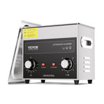 VEVOR 3 l ultraskaņas tīrītājs ar sildītāju, taimeri un grozu, profesionāla digitāla soniskās kavitācijas iekārta ar 120 W tīrīšanas jaudu pulksteņu mehānismiem, brillēm, monētām, metāla detaļām un instrumentiem.