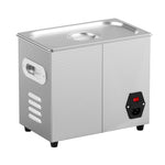 VEVOR 3 l ultraskaņas tīrītājs ar sildītāju, taimeri un grozu, profesionāla digitāla soniskās kavitācijas iekārta ar 120 W tīrīšanas jaudu pulksteņu mehānismiem, brillēm, monētām, metāla detaļām un instrumentiem.