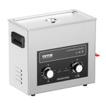 VEVOR ultraskaņas tīrītājs 6 l ar sildītāju, taimeri un grozu, profesionāls digitāls kavitācijas tīrītājs, 180 W, pulksteņu instrumentiem, brillēm, monētām, metāla detaļām un instrumentiem