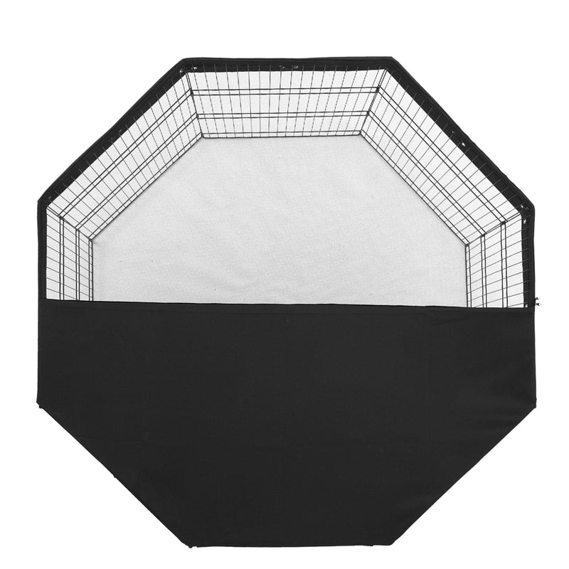 VEVOR salokāms metāla dzīvnieku aploks ar 8 paneļiem (76 cm augstums × 61 cm platums) un durvīm, piemērots lietošanai telpās un ārā, ar 600D Oksfordas auduma augšējo pārsegu, paredzēts suņiem, kaķiem un citiem maziem dzīvniekiem