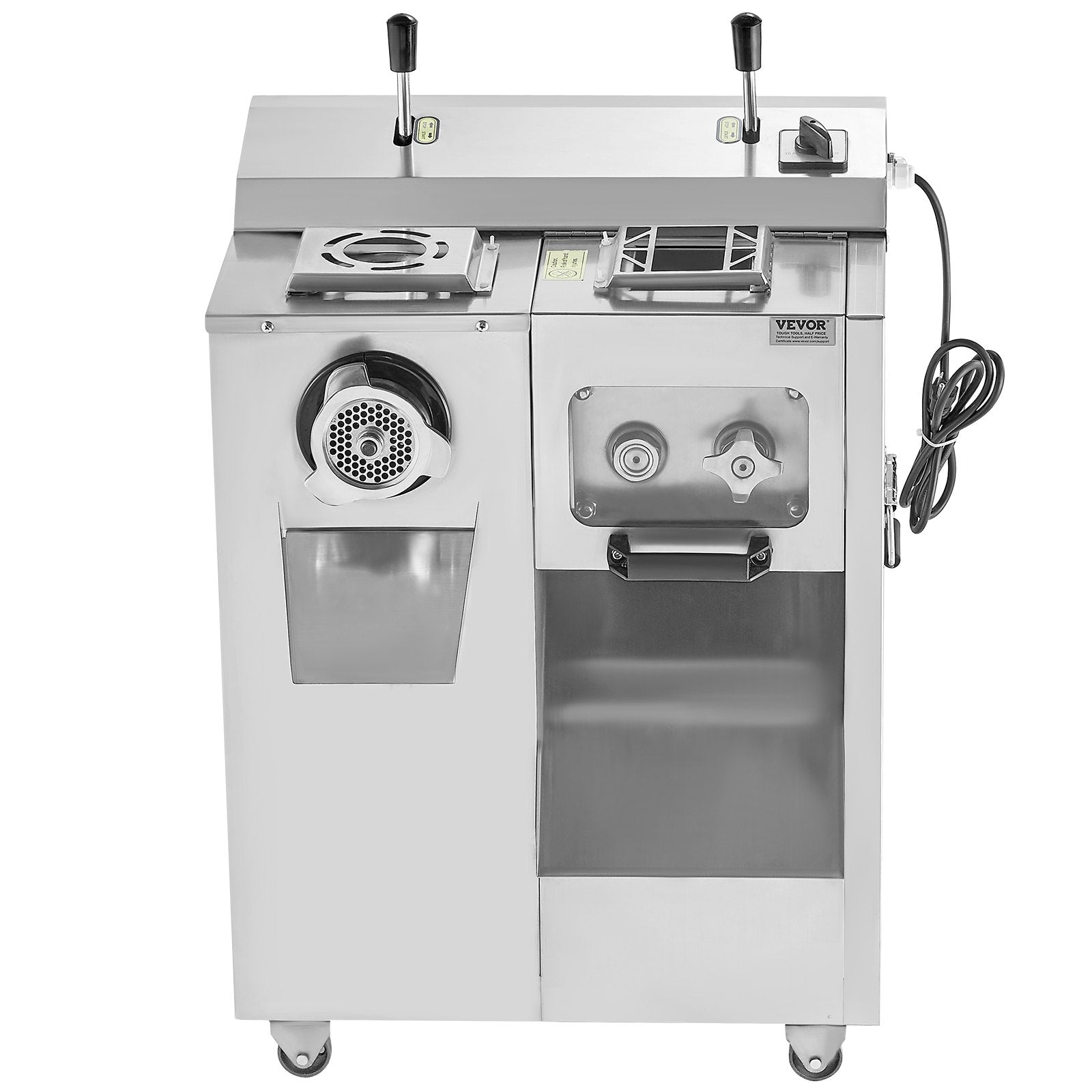 VEVOR komerciālais elektriskais gaļas malējs un šķēlētājs, 6,35 kg/min, desu pildītājs