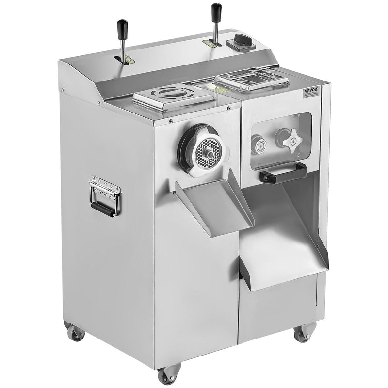 VEVOR komerciālais elektriskais gaļas malējs un šķēlētājs, 6,35 kg/min, desu pildītājs