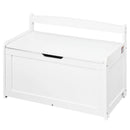 VEVOR koka rotaļlietu kaste bērniem ar atvāžamu vāku un drošības eņģi, liela uzglabāšanas sola tipa kaste (83 × 45 × 61 cm) rotaļu telpai, guļamistabai, viesistabai vai priekšnamiem, balta