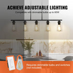 Lineārā lustra, 5 lampas, 60 W, regulējams augstums, stikla plafoni, metāls, E27