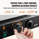 VEVOR elektriskā virtuļu cepšanas iekārta, 2000 W, komerciāla, ar nelīpošu virsmu, 9 virtuļiem, dubultā sildīšana, 50-300°C, piemērota restorāniem un mājas lietošanai