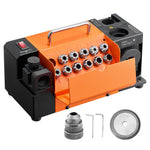 VEVOR urbju asināmais MR-13D, profesionāla 3–13 mm urbju slīpmašīna ar regulējamu atbrīvojuma leņķi, priekšējo griezējmalu un 95°–135° smailes leņķi, 4600 apgr./min pārasinātājs ar 11 patronām un CBN slīpripu
