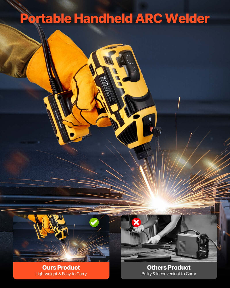VEVOR portable handheld welder 20-120 A with 5 level current control