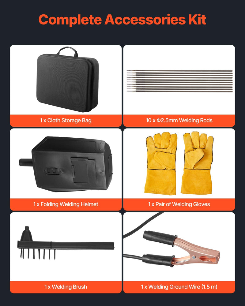 VEVOR portable handheld welder 20-120 A with 5 level current control