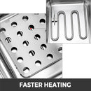 VEVOR Commercial Electric Fryer 12L, 5000W, Double Tank with Two Baskets, Stainless Steel, Table Model