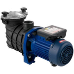 VEVOR baseina sūknis 750 W, plūsma līdz 15 000 l/h, peldbaseiniem virszemes un pazemes uzstādīšanai, ar sietiņa grozu, 50 mm ieplūde/izplūde, baseina filtra sūknis ar 2 pieslēguma šļūtenēm