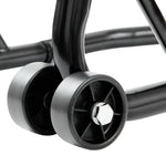 VEVOR motocikla aizmugurējā riteņa pacēlājs ar U un L veida dakšu, 390 kg, melns