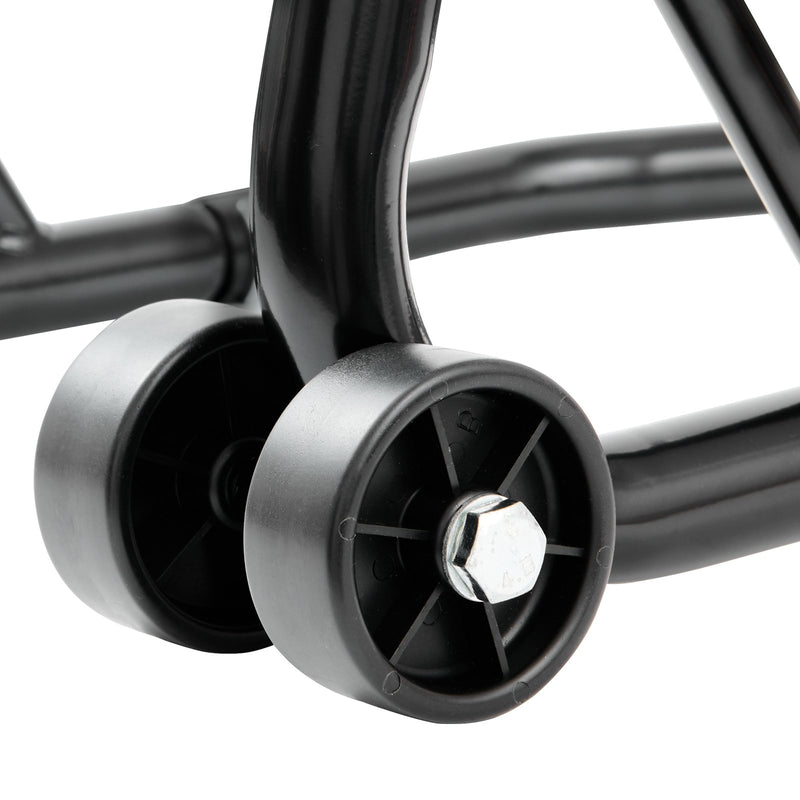 VEVOR motocikla statīvs priekšējā un aizmugurējā riteņa pacelšanai, 0,39 t, ar U+L dakšas atbalstu, saderīgs ar Yamaha, Honda, Kawasaki, Suzuki – melns