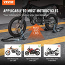 VEVOR motocikla statīvs priekšējā un aizmugurējā riteņa pacelšanai, 0,39 t, ar U+L dakšas atbalstu, saderīgs ar Yamaha, Honda, Kawasaki, Suzuki – melns