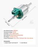 Diislikütteseadme kütusepump 12 V, alumiiniumist dosaatorpump 22 ml doseerimisega, sobib 2 kW, 5 kW ja 8 kW diislikütteseadmetele, vaikne töö impulsstehnoloogiaga.