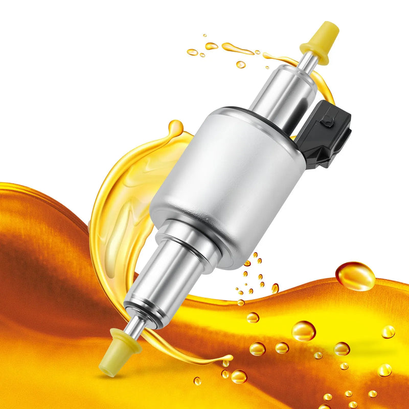 Dīzeļsildītāja degvielas sūknis 12/24 V, automašīnas gaisa sildītāja dozēšanas sūknis ar 22–32 ml padevi, piemērots 2 kW, 5 kW un 8 kW dīzeļsildītājiem, klusas darbības dizains ar impulsu tehnoloģiju