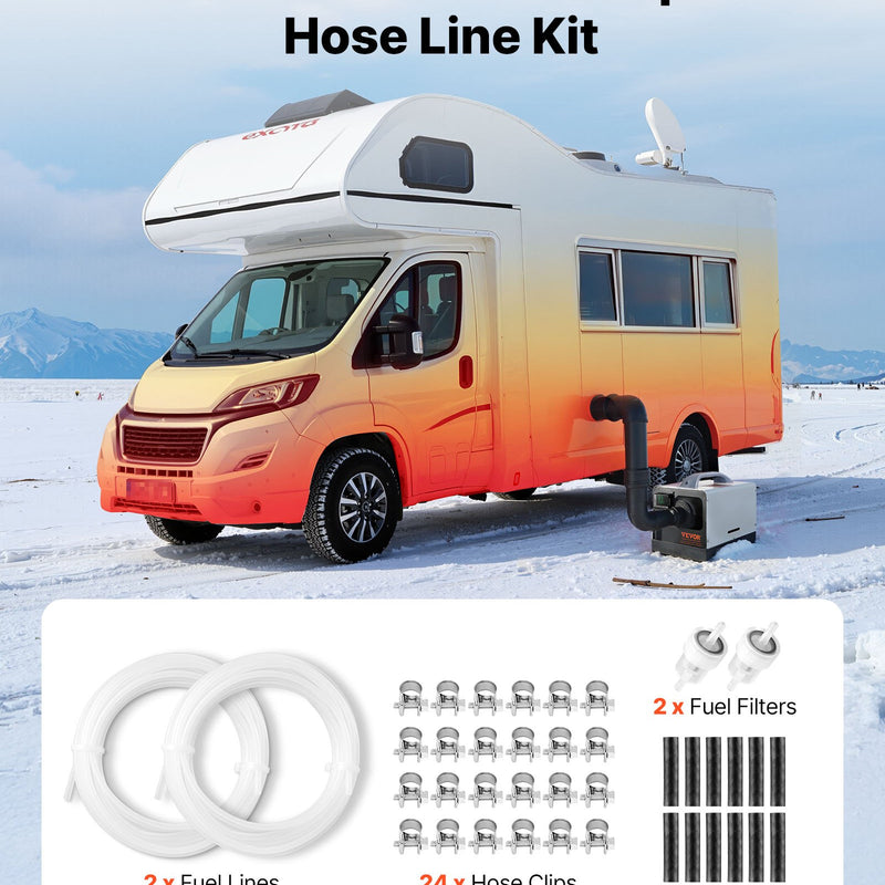 Dīzeļa sildītāja degvielas šļūteņu komplekts 5000 mm