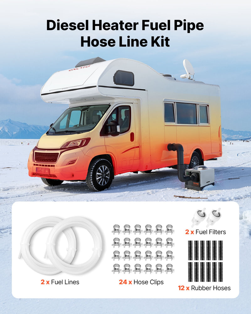 Dīzeļa sildītāja degvielas šļūteņu komplekts 5000 mm