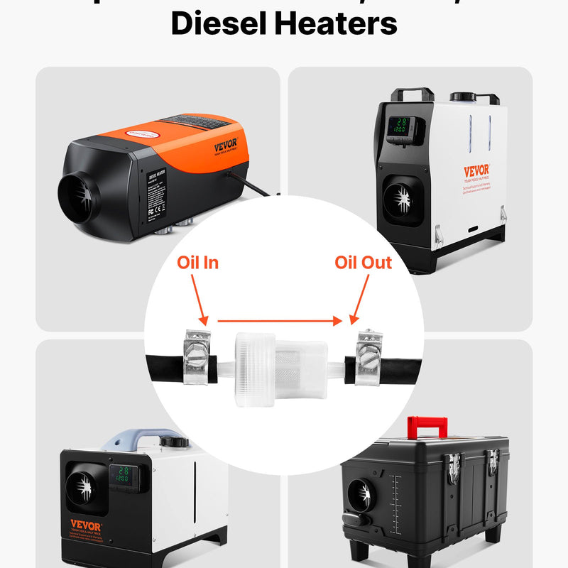 Dīzeļa sildītāja degvielas šļūteņu komplekts 5000 mm