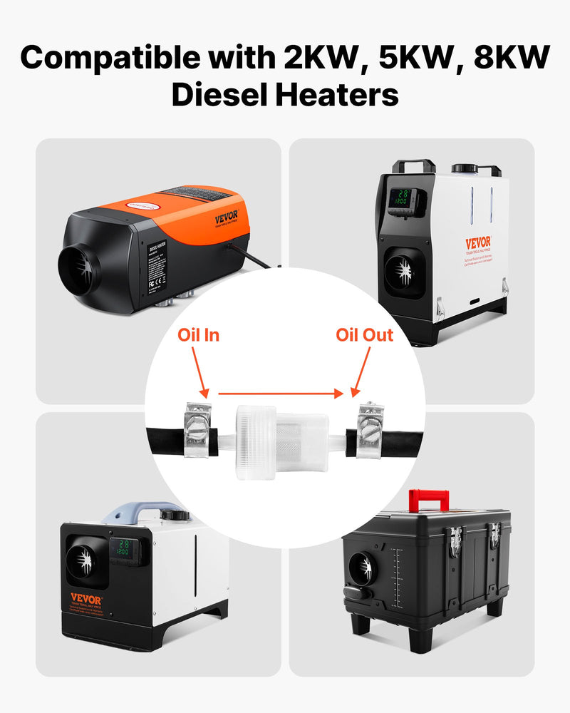 Dīzeļa sildītāja degvielas šļūteņu komplekts 5000 mm