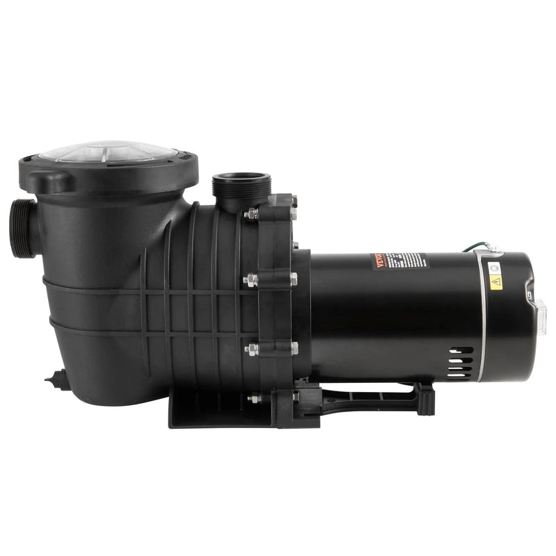 VEVOR virszemes baseina sūknis, 1118 W, vienas ātruma režīms, maksimālā plūsma 378 l/min, 220 V, 2850 apgr./min, maksimālais pacēlums 15 m, ar filtra grozu, piemērots virszemes baseiniem, burbuļvannām un SPA, UL sertificēts