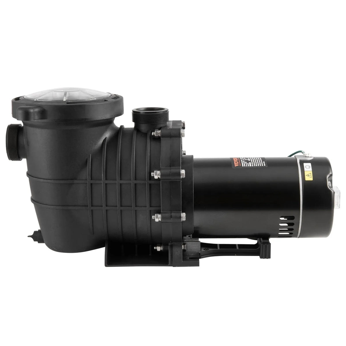 VEVOR virszemes baseina sūknis, 1118 W, vienas ātruma režīms, maksimālā plūsma 378 l/min, 220 V, 2850 apgr./min, maksimālais pacēlums 15 m, ar filtra grozu, piemērots virszemes baseiniem, burbuļvannām un SPA, UL sertificēts
