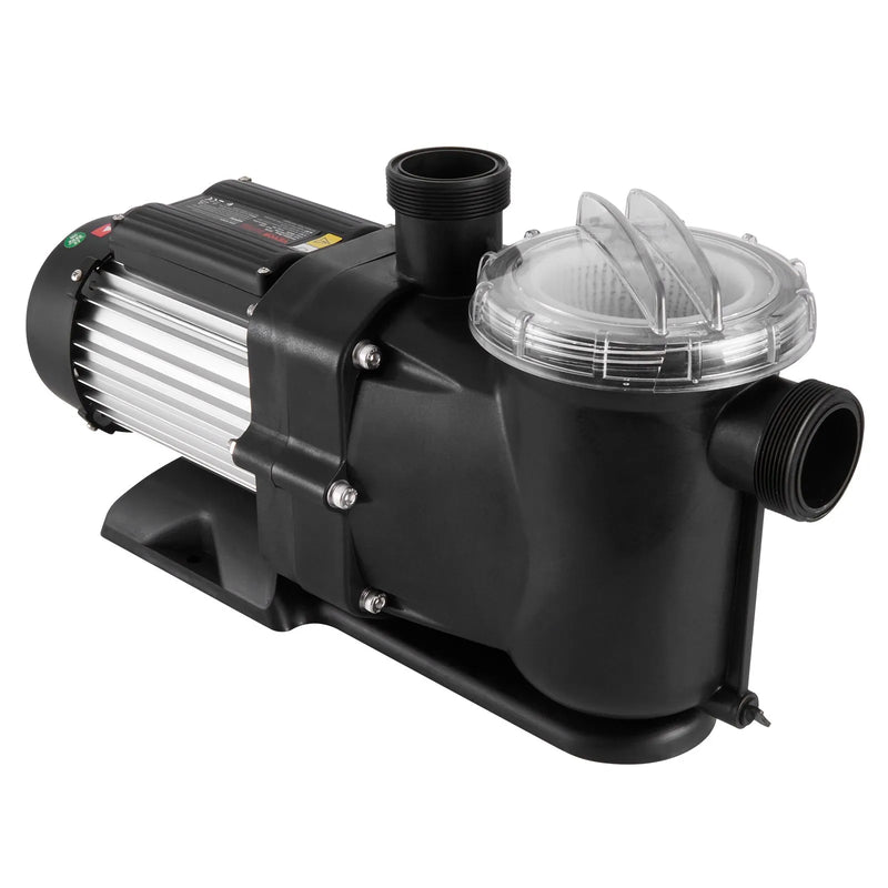 VEVOR virszemes baseina sūknis, 1118 W, vienas ātruma režīms, maksimālā plūsma 378 l/min, 220 V, 2850 apgr./min, maksimālais pacēlums 15 m, ar filtra grozu, piemērots virszemes baseiniem, burbuļvannām un SPA, UL sertificēts
