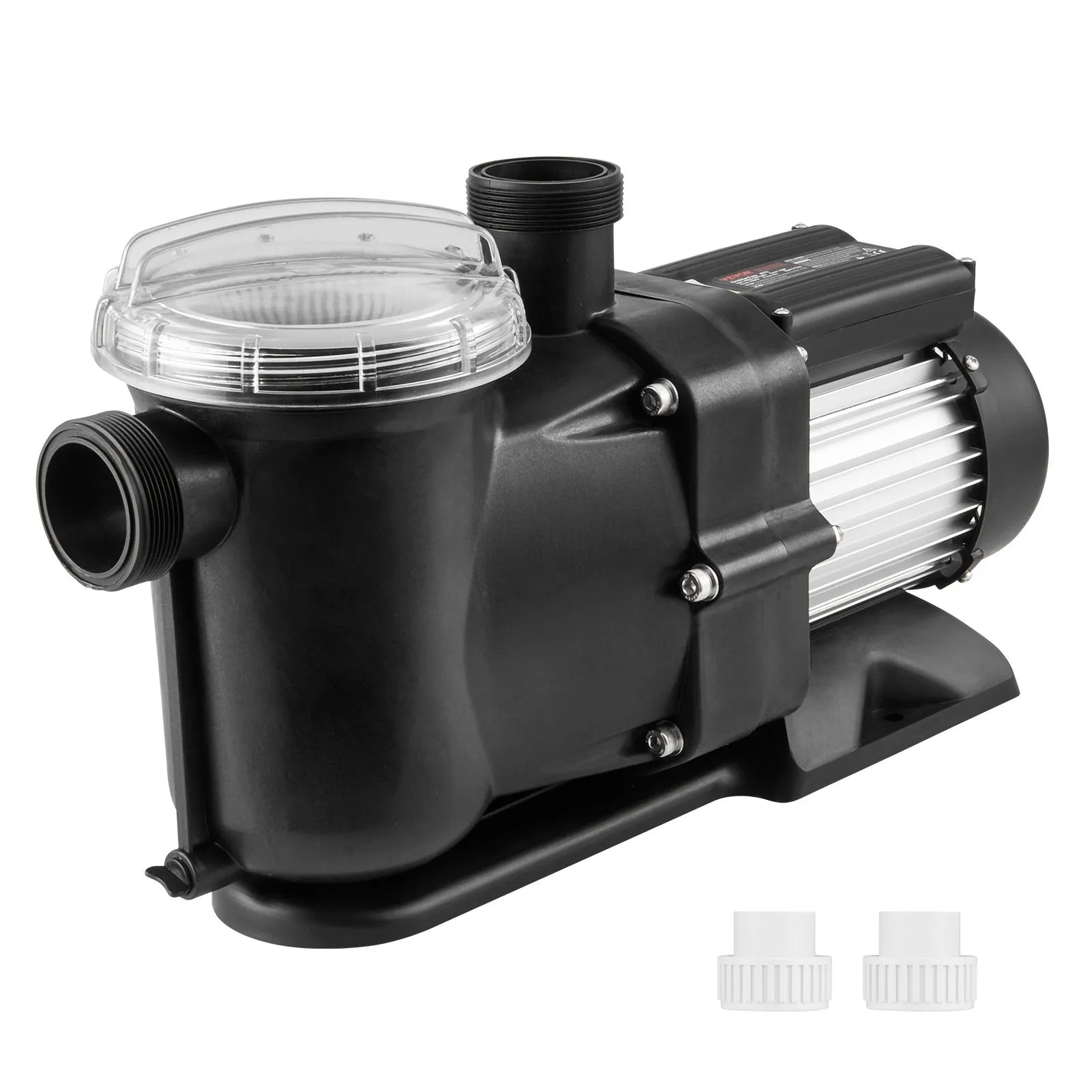 VEVOR virszemes baseina sūknis, 1491 W (2 ZS), vienas ātruma režīms, maksimālā plūsma 435 l/min, 220 V, 2850 apgr./min, maksimālais pacēlums 15 m, ar filtra grozu, piemērots virszemes baseiniem, burbuļvannām un SPA, UL sertificēts