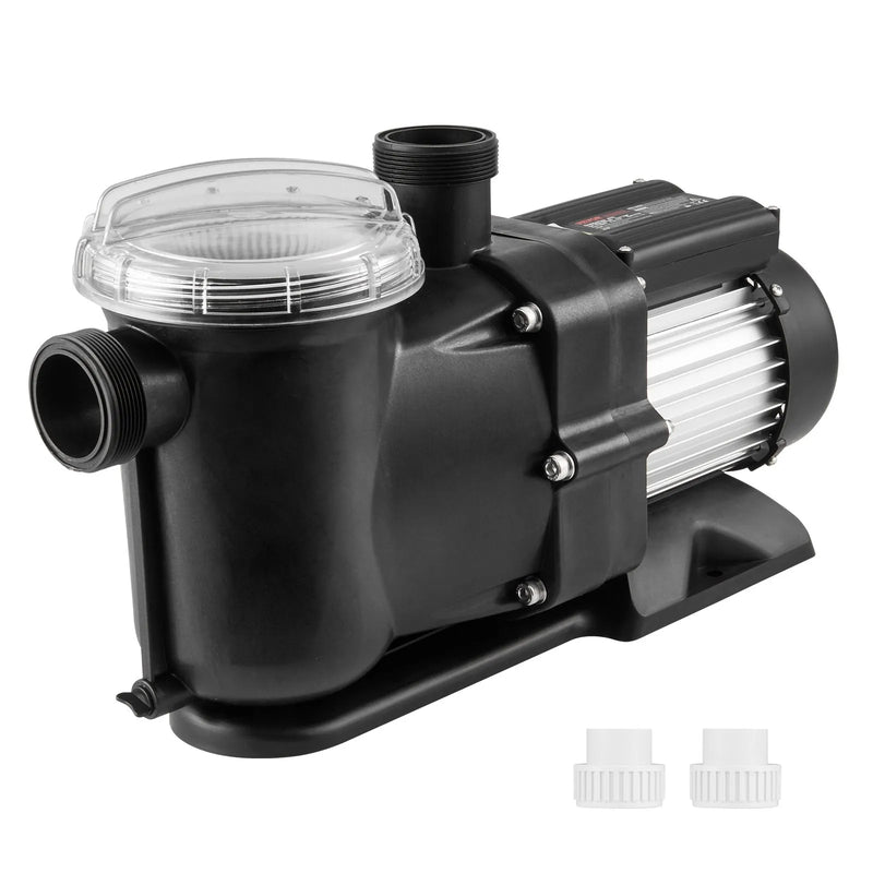 VEVOR virszemes baseina sūknis, 1491 W (2 ZS), vienas ātruma režīms, maksimālā plūsma 435 l/min, 220 V, 2850 apgr./min, maksimālais pacēlums 15 m, ar filtra grozu, piemērots virszemes baseiniem, burbuļvannām un SPA, UL sertificēts