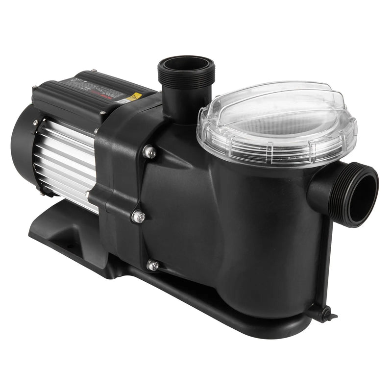 VEVOR virszemes baseina sūknis, 1491 W (2 ZS), vienas ātruma režīms, maksimālā plūsma 435 l/min, 220 V, 2850 apgr./min, maksimālais pacēlums 15 m, ar filtra grozu, piemērots virszemes baseiniem, burbuļvannām un SPA, UL sertificēts