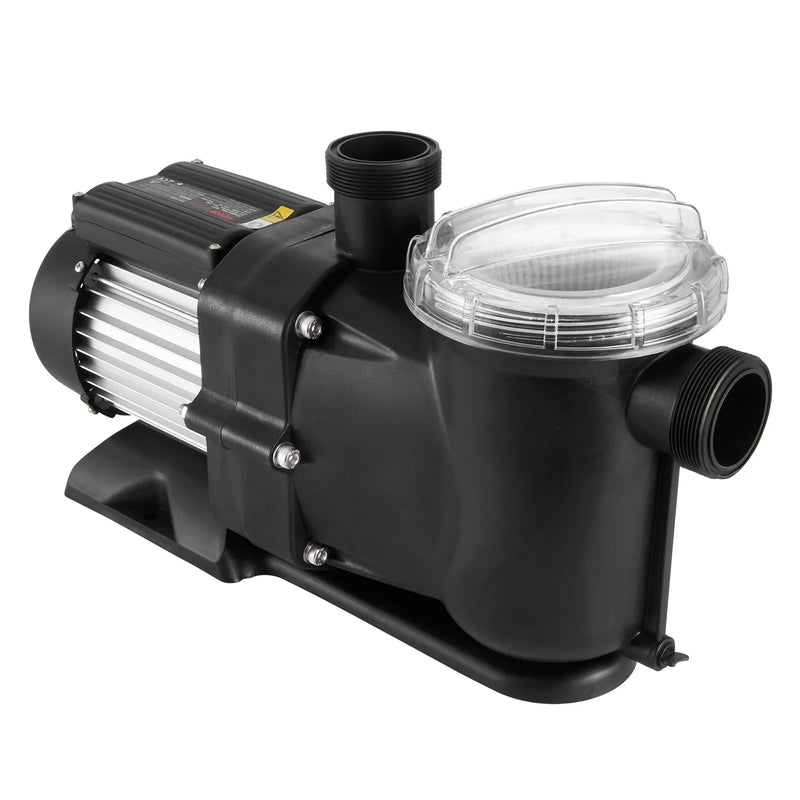VEVOR virszemes baseina sūknis, 1491 W (2 ZS), vienas ātruma režīms, maksimālā plūsma 435 l/min, 220 V, 2850 apgr./min, maksimālais pacēlums 15 m, ar filtra grozu, piemērots virszemes baseiniem, burbuļvannām un SPA, UL sertificēts