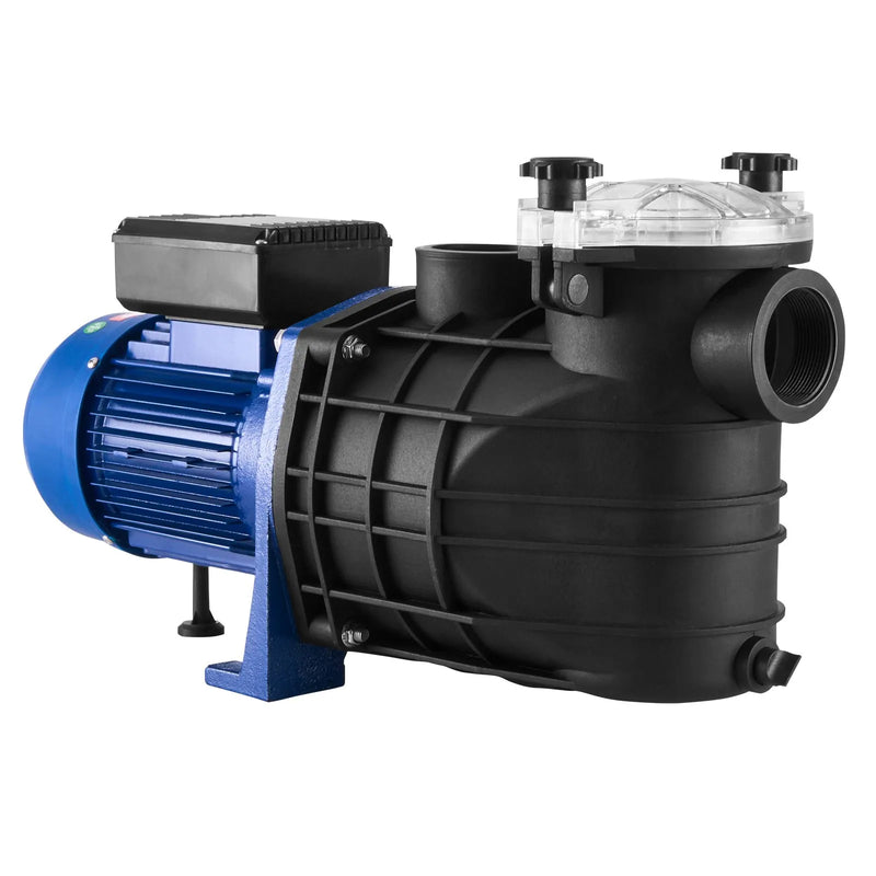 VEVOR virszemes baseina sūknis, 1864 W, viena ātruma režīms, maksimālā plūsma 454 l/min, 220 V, 2850 apgr./min, maksimālais pacēlums 16 m, ar filtra grozu, piemērots virszemes baseiniem, burbuļvannām un SPA, UL sertificēts