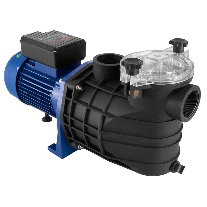 VEVOR virszemes baseina sūknis, 1864 W, viena ātruma režīms, maksimālā plūsma 454 l/min, 220 V, 2850 apgr./min, maksimālais pacēlums 16 m, ar filtra grozu, piemērots virszemes baseiniem, burbuļvannām un SPA, UL sertificēts