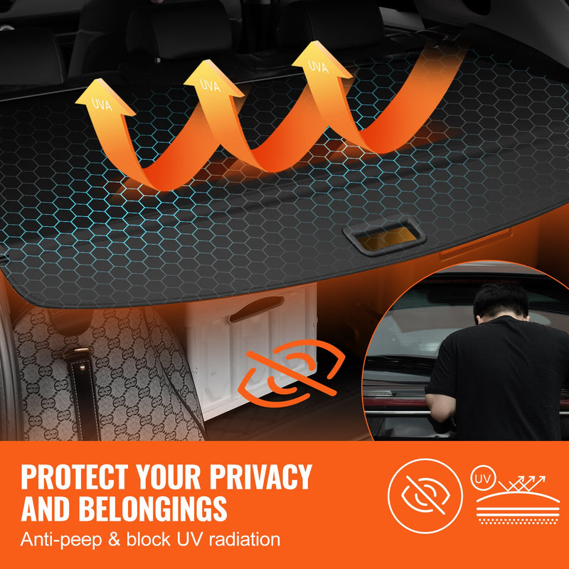 VEVOR izvelkamais bagāžas pārsegs Jeep Grand Cherokee 2. rinda 2022–2024 OEM dizains