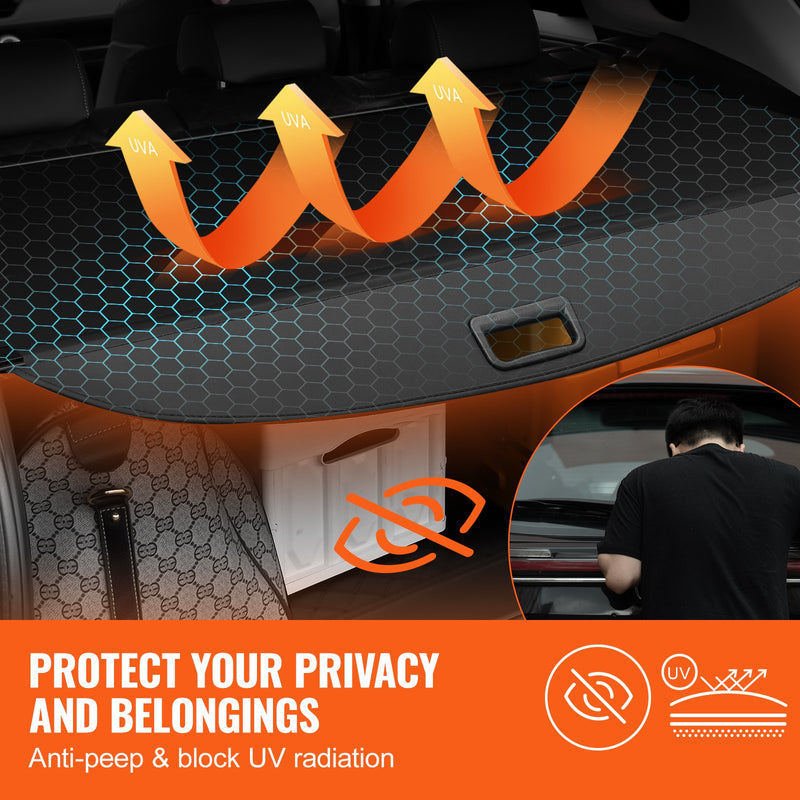 VEVOR Kokkupandav pagasiruumi kate GMC Terrain ja Chevrolet Equinox 2018-2024 jaoks