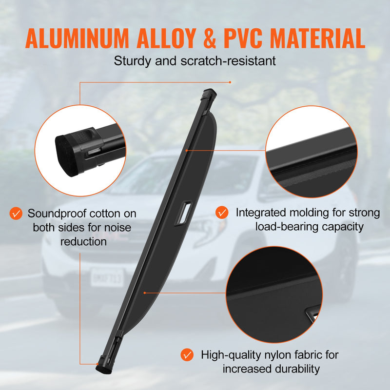 VEVOR Kokkupandav pagasiruumi kate GMC Terrain ja Chevrolet Equinox 2018-2024 jaoks