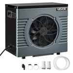 VEVOR 4920 W baseina siltumsūknis, elektriskais baseina sildītājs virszemes baseiniem līdz 18 m³, maksimālais COP 5,29, zems trokšņa līmenis, GFCI aizsardzība, sildīšanas temperatūra 15–40 ℃ peldēšanai un fitnesam, 220 V 50 Hz