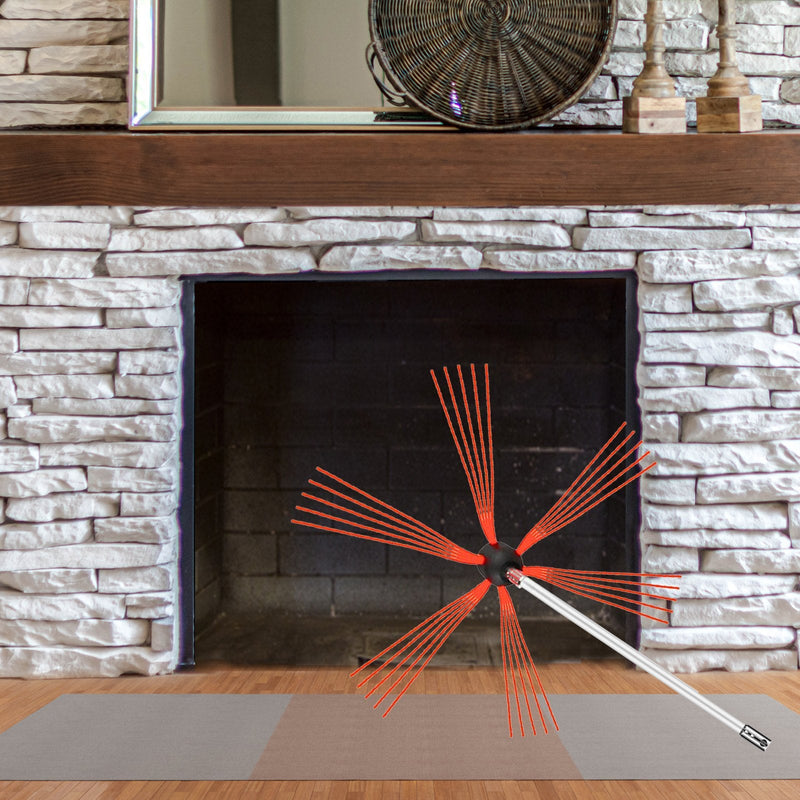 VEVOR Skursteņa tīrīšanas komplekts – 8 m, elastīgas stieņi, piemērots dūmvada un dūmvada cauruļu tīrīšanai