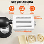 VEVOR Pasta Piederums KitchenAid Mikserim, 3-IN-1 Nerūsējošā Tērauda Ruļļa Griezējs, Spaghetti un Fettuccine Griezēji, 8 Biezuma Regulēšanas Poga