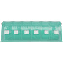 VEVOR pārnēsājama augu siltumnīca 6.1 x 3 x 2.1 m ar cinkota tērauda stīpām, 3 augšējām sijām, 4 diagonāliem stabiem, 2 durvīm ar rāvējslēdzēju un 12 saliekamiem logiem, zaļā krāsā