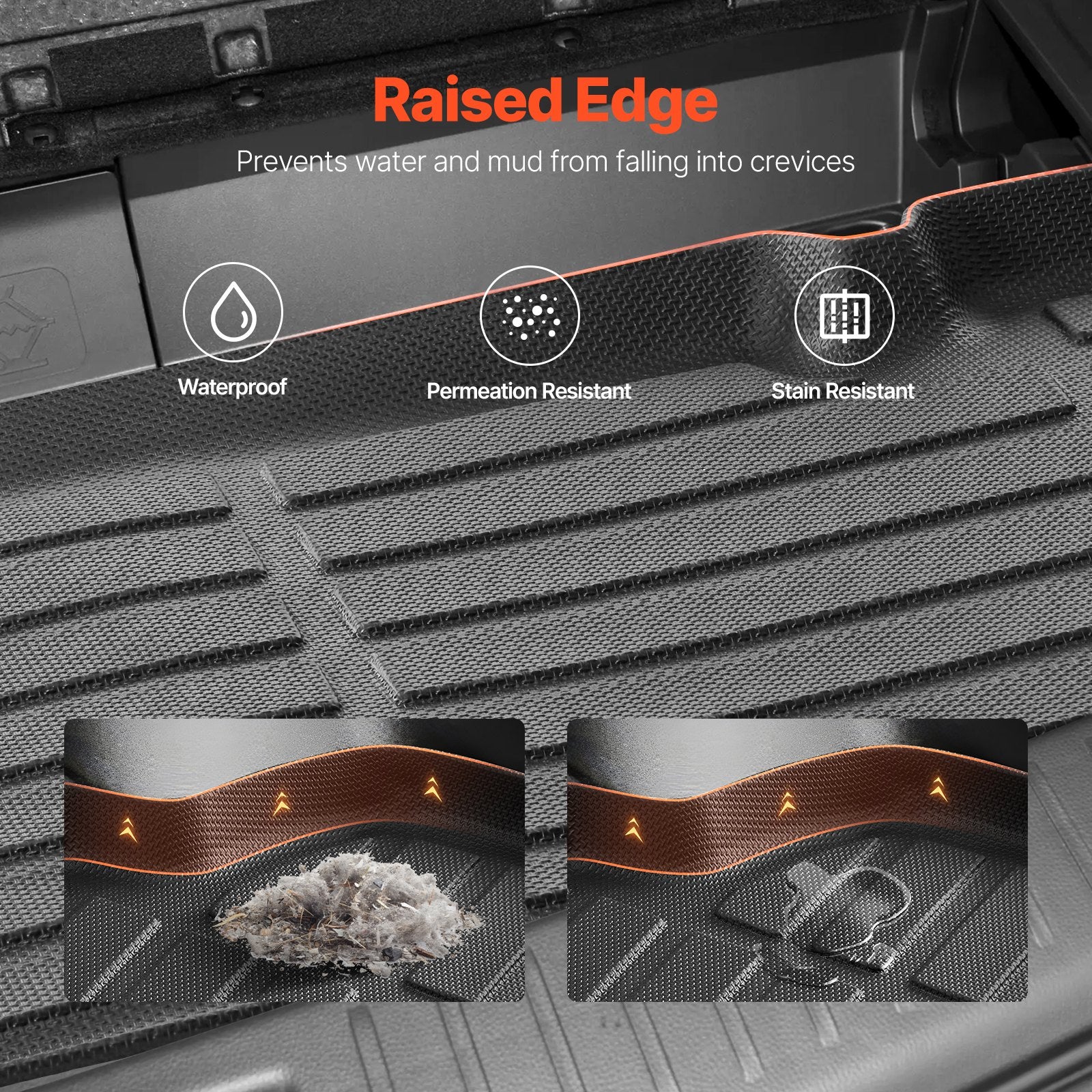 VEVOR lastimatt ja seljatoe matt, TPE materjalist, kohandatud Kluger ja Highlander 2020-2024 mudelitele