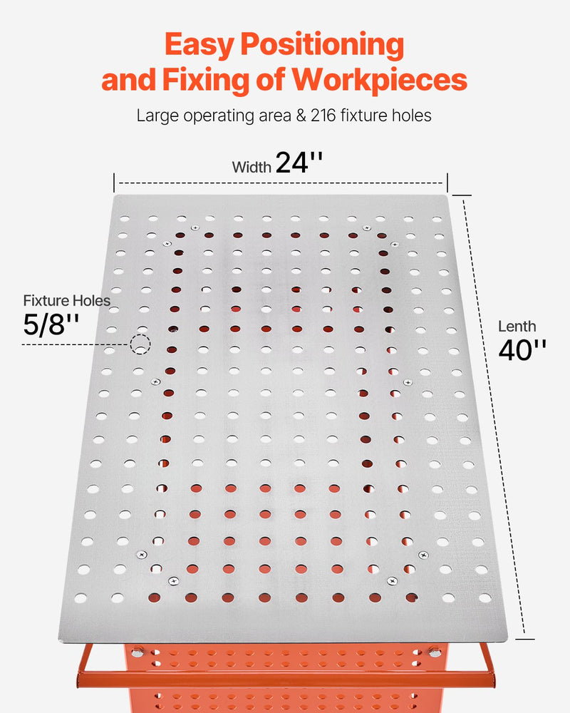 VEVOR welding table 1020 x 610 mm - welding work surface with static load capacity up to 363 kg