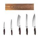 VEVOR virtuves nažu komplekts, 6 daļas, augsta oglekļa nerūsējošā tērauda asi naži, profesionāli virtuves naži ar ergonomisku, pret plaisāšanu izturīgu rokturi un jaudīgu magnētisko nažu turētāju ar valrieksta apdari